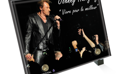 Plaque funéraire Johnny Hallyday