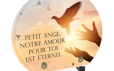 Plaque funéraire envol demi-lune