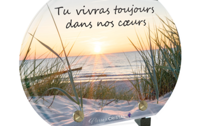Plaque funéraire dunes demi-lune