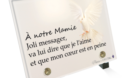 Plaque Funéraire Colombe Pure: Hommage à l’Innocence et à la Douceur